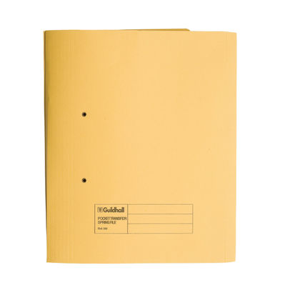 Guildhall Yellow 420gsm Pocket Files (Pack of 25)