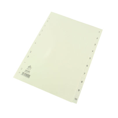 White A4 1-10 Polypropylene Index