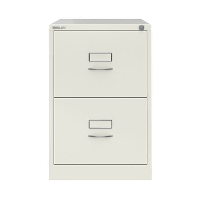 Bisley H710mm Chalk White 2-Drawer Steel Filing Cabinet Foolscap