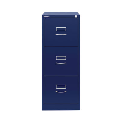 Bisley H1010mm Oxford Blue 3-Drawer Steel Filing Cabinet