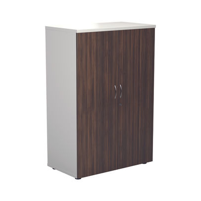 Jemini 1200 x 450mm White/Dark Walnut Wooden Cupboard