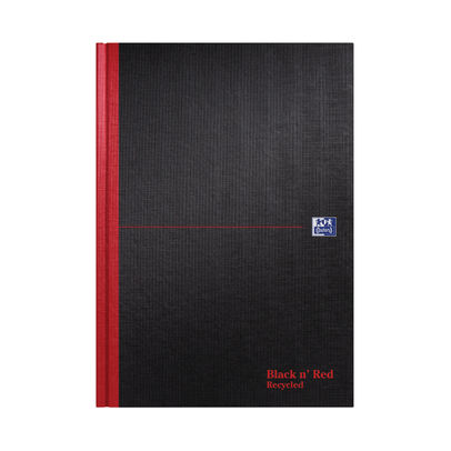 Black n' Red A4 Recycled Casebound Hardback Notebook (Pack of 5)