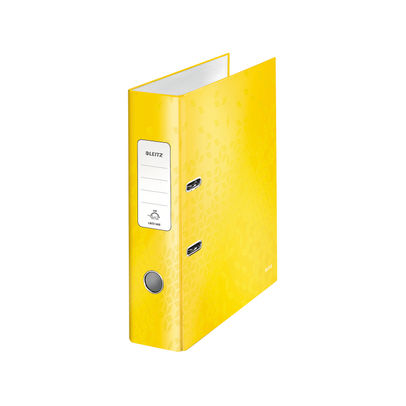 Leitz 180 WOW A4 Yellow Lever Arch File (Pack of 10)