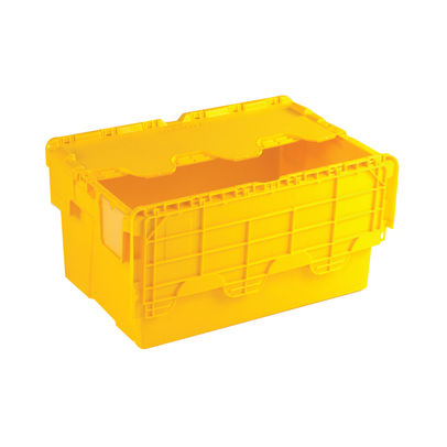 Yellow 54L Attached Lid Container