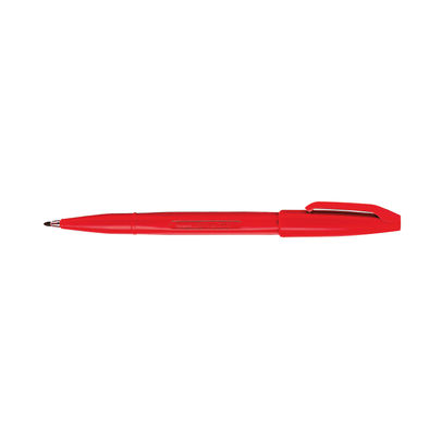 Pentel Sign Red Fibre Tip Pen (Pack of 12)