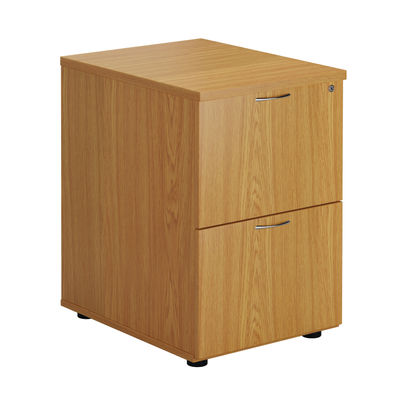 First H730mm Nova Oak 2 Drawer Filing Cabinet