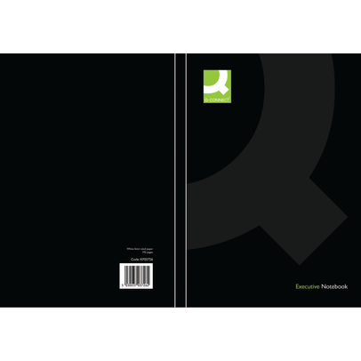 Q-Connect Hardback Casebound Notebook A5 Black (Pack of 3)