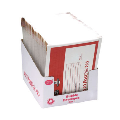 Post Office Postpak Size 1 Bubble Envelopes Pack of 40 41630