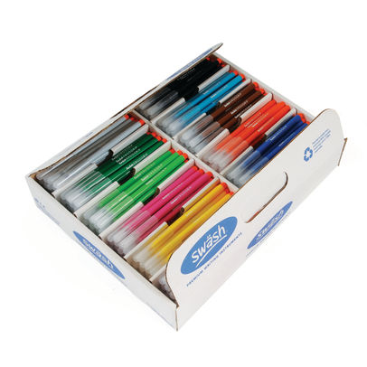 Swash Komfigrip Assorted Felt Tip Colouring Pens (Pack of 300)