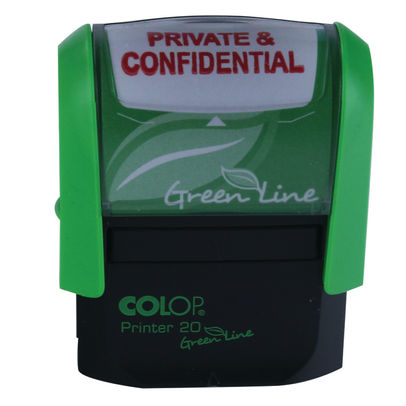 COLOP Green Line PRIVATE/CONFIDENTIAL Self-Inking Stamp