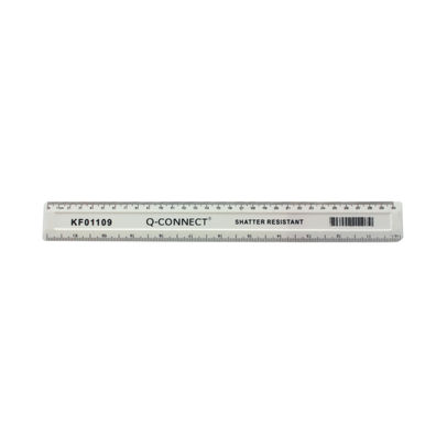 Q-Connect 30cm White Ruler (Pack of 10)