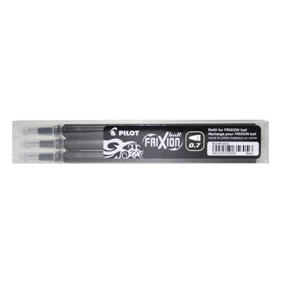 Pilot FriXion Rollerball Pen Refill Medium Black (Pack of 3)