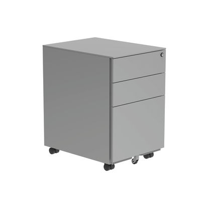 Astin 3 Drawer Mobile Under Desk Steel Pedestal 480x580x610mm Silver