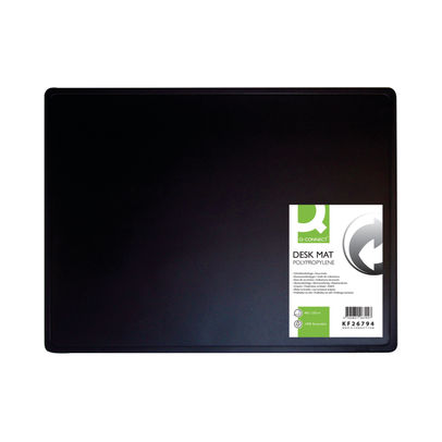 Q-Connect PP Desk Mat with Non-Slip Surface 400x530mm Black