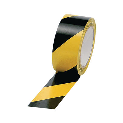 Hazard Yellow/Black Warning Tape, 50mm x 33m (Pack of 6)