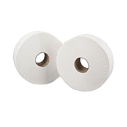 Mini Jumbo White 2-Ply Toilet Rolls (Pack of 12)