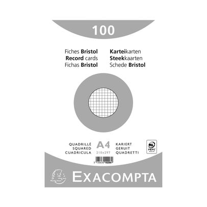 Exacompta Record Card 210x297mm Square White x10 (Pack of 1000)