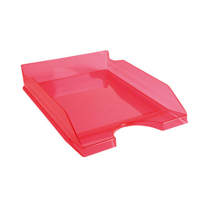 Exacompta Ecotray Letter Tray Linicolor Raspberry (Pack of 10)