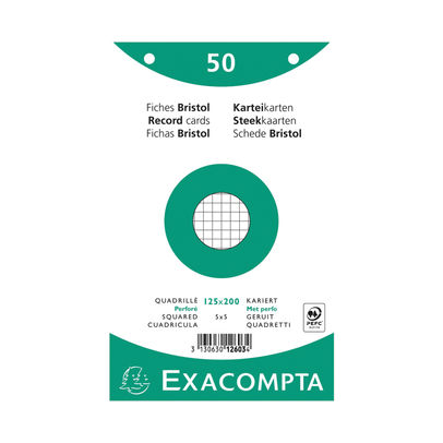 Exacompta Record Card 125x200mm Square White x24 (Pack of 2400)