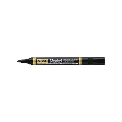 Pentel N850 Black Bullet Tip Permanent Marker (Pack of 12)