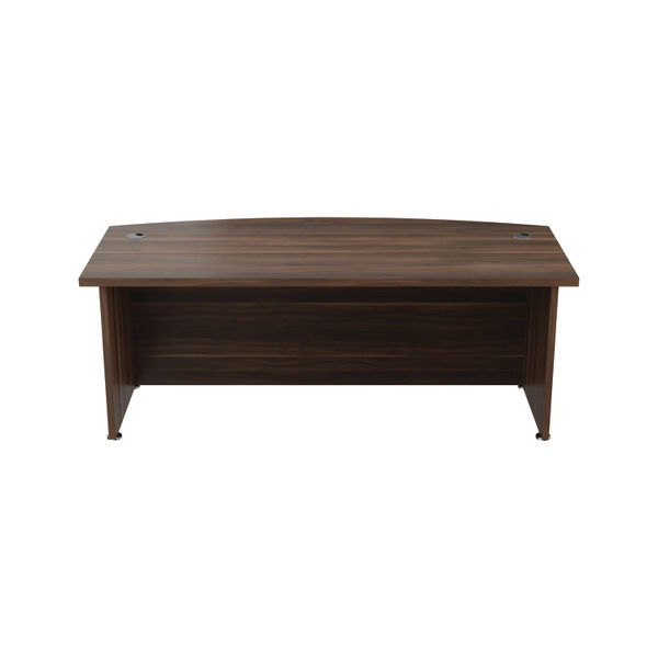 Avior Bow Fronted Executive Desk 2000x900x750mm Dark Walnut KF821540
