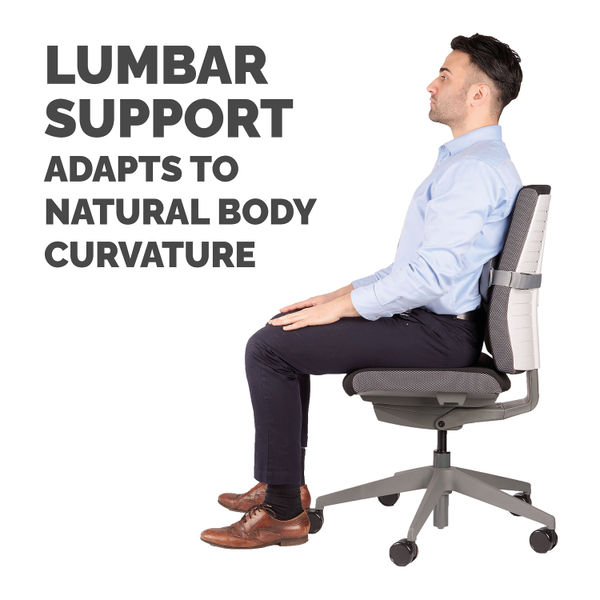 Fellowes I-Spire Series Lumbar Cushion Grey 8042201