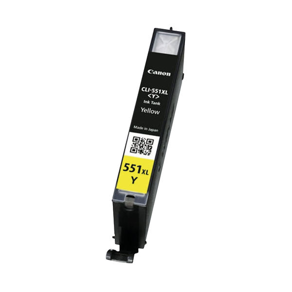 Canon CLI-551XLY Inkjet Cartridge High Yield Yellow 6446B001