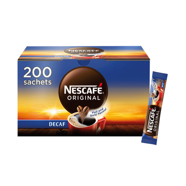 Nescafe Decaffeinated One Cup Sticks Coffee Sachets (Pack of 200) 12315595