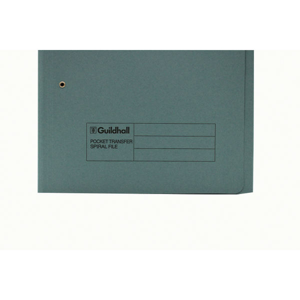 Exacompta Guildhall Right Hand Transfer Spiral Pocket File Foolscap Blue (Pack of 25) 211/9060Z