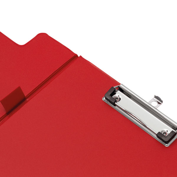 Q-Connect PVC Foldover Clipboard Foolscap Red KF01302