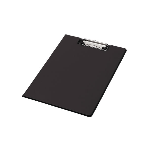 Q-Connect PVC Foldover Clipboard Foolscap Black KF01300