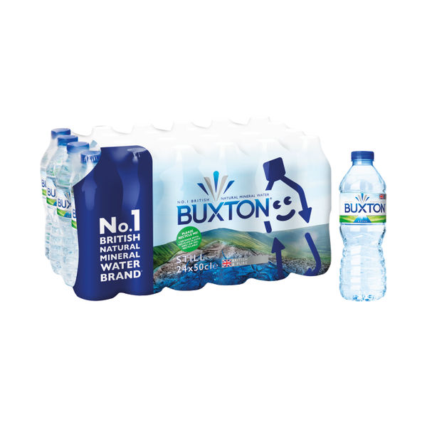 Buxton Still Mineral Water 50cl Plastic Bottles (Pack of 24) 12020200
