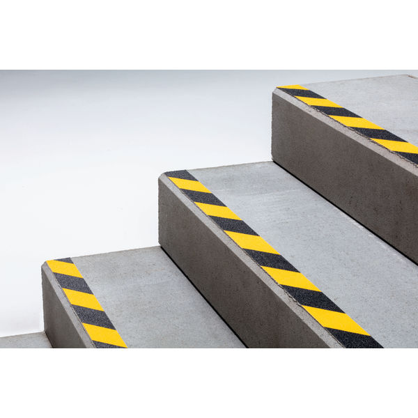 Durable DURALINE GRIP+ Strong Anti Slip Hazard Warning Floor Tape 50mmx15m Yellow/Black 1097130