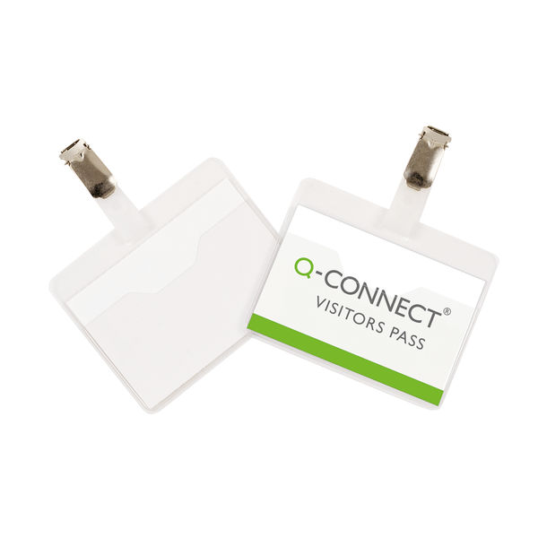 Q-Connect 60 x 90mm Visitor Badge Pack of 25 | KF01560