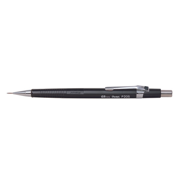 Pentel P200 Automatic Pencil Fine 0.5mm Black Barrel (Pack of 12) P205