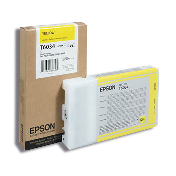 Epson T6034 Ink Cartridge Ultra Chrome K3 220ml Yellow C13T603400