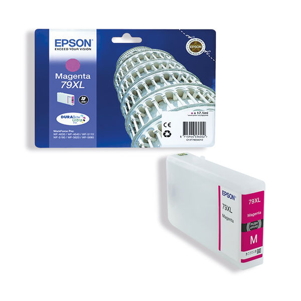 Epson 79XL Ink Cartridge DURABrite Ultra Ink High Yield Tower of Pisa Magenta C13T79034010