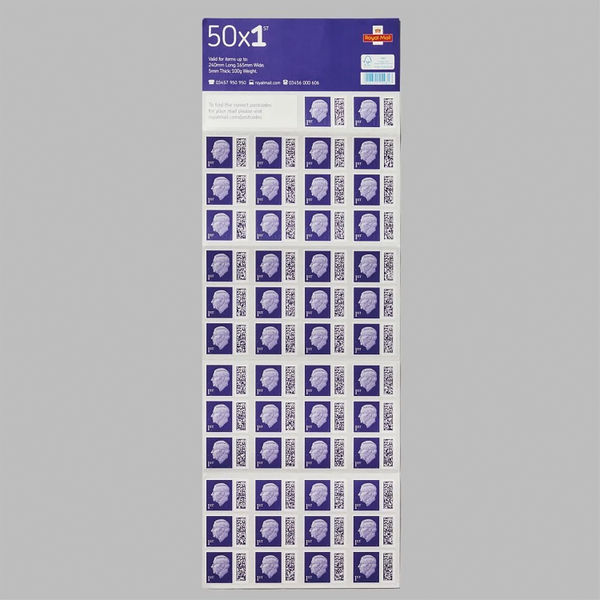 Royal Mail 1st Class Stamps (Sheet of 50)