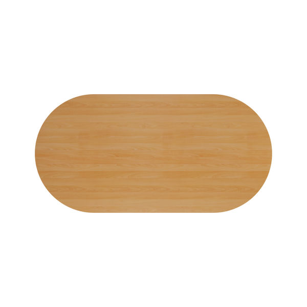 Jemini D-End Meeting Table 2400x1000x730mm Beech KF816708