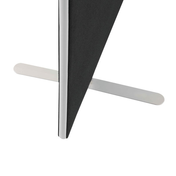 Jemini Floor Standing Screen 1400x25x1800mm Black KF90499