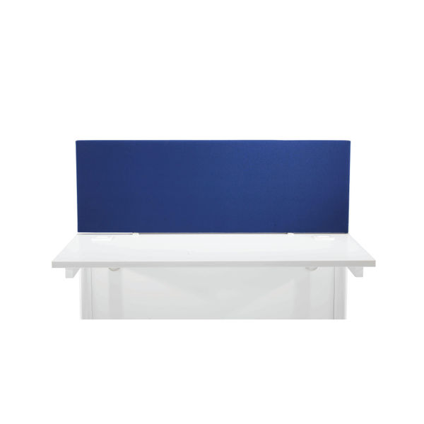 Jemini Straight Desk Mounted Screen 1200x25x400mm Blue KF78978