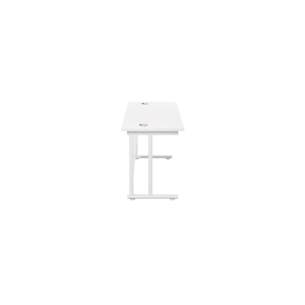 Jemini Rectangular Cantilever Desk 1400x600x730mm White/White KF806417