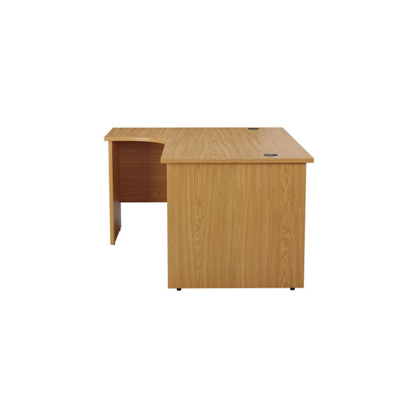 Jemini Radial Left Hand Panel End Desk 1600x1200x730mm Nova Oak KF805021