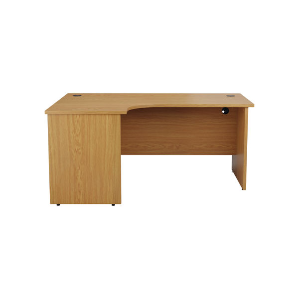 Jemini Radial Left Hand Panel End Desk 1600x1200x730mm Nova Oak KF805021