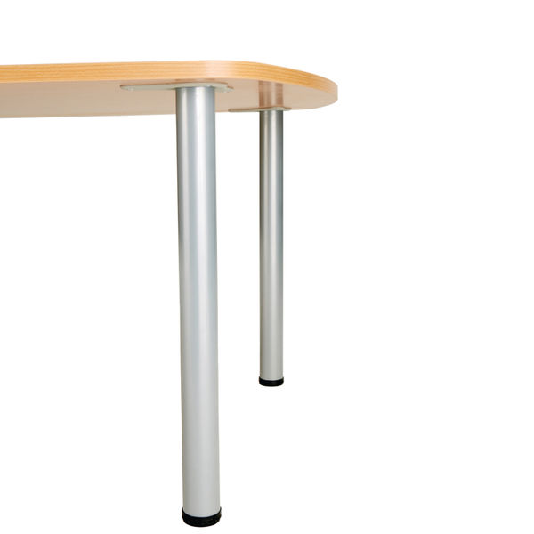 Jemini Boardroom Table 1800x1200x730mm Beech/Silver KF816500