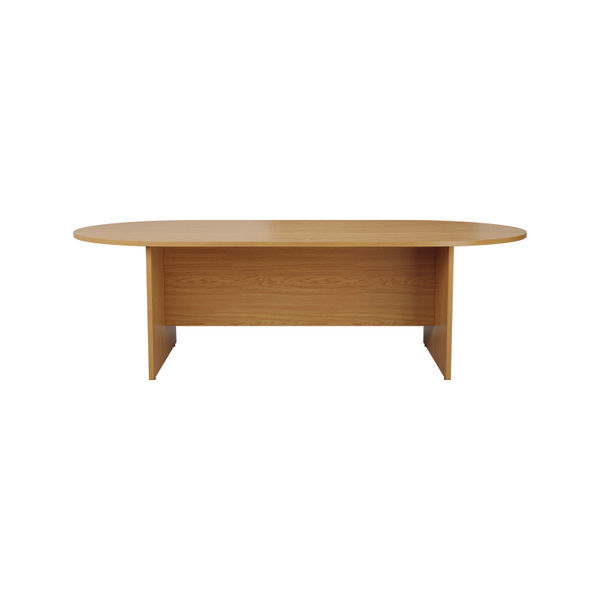 Jemini D-End Meeting Table 1800x1000x730mm Nova Oak KF816691