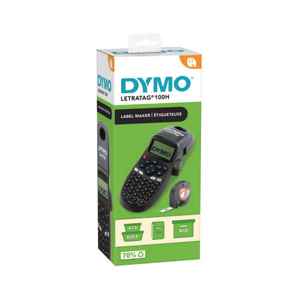Dymo Letratag LT-100H Handheld LabelMaker Label Printer Black 2174575