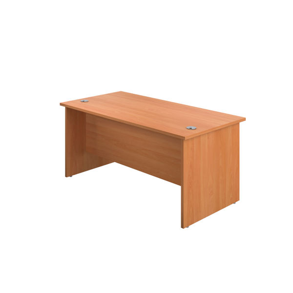 Jemini Rectangular Panel End Desk 1600x800x730mm Beech KF804468