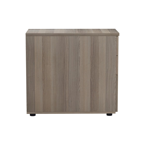 Jemini 3 Drawer Desk High Pedestal 404x800x730mm Grey Oak KF78951