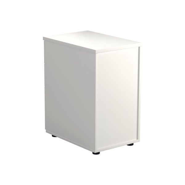 Jemini 3 Drawer Desk High Pedestal 404x600x730mm White KF74149